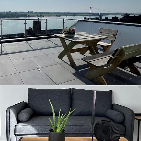 Panorama - Exklusives Apartment An Der Promenade Mit Dachterrasse & Rheinblick Emmerich Exterior photo